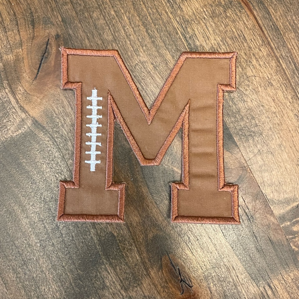 4” Football Letter Patch